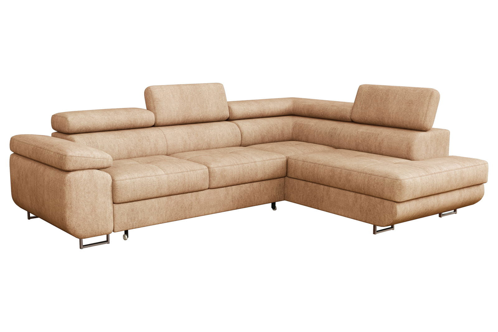 BEIGE CORNER SOFA BED MONTANA 270X200 CM - - My Sofas