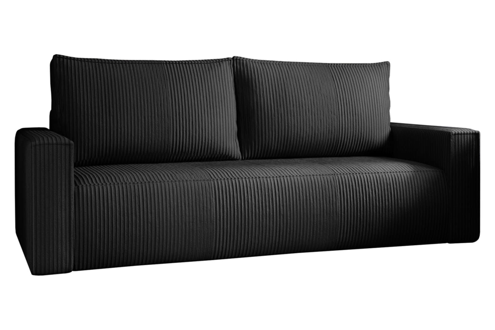 BLACK SOFA BED CORTINA 220 CM - - My Sofas