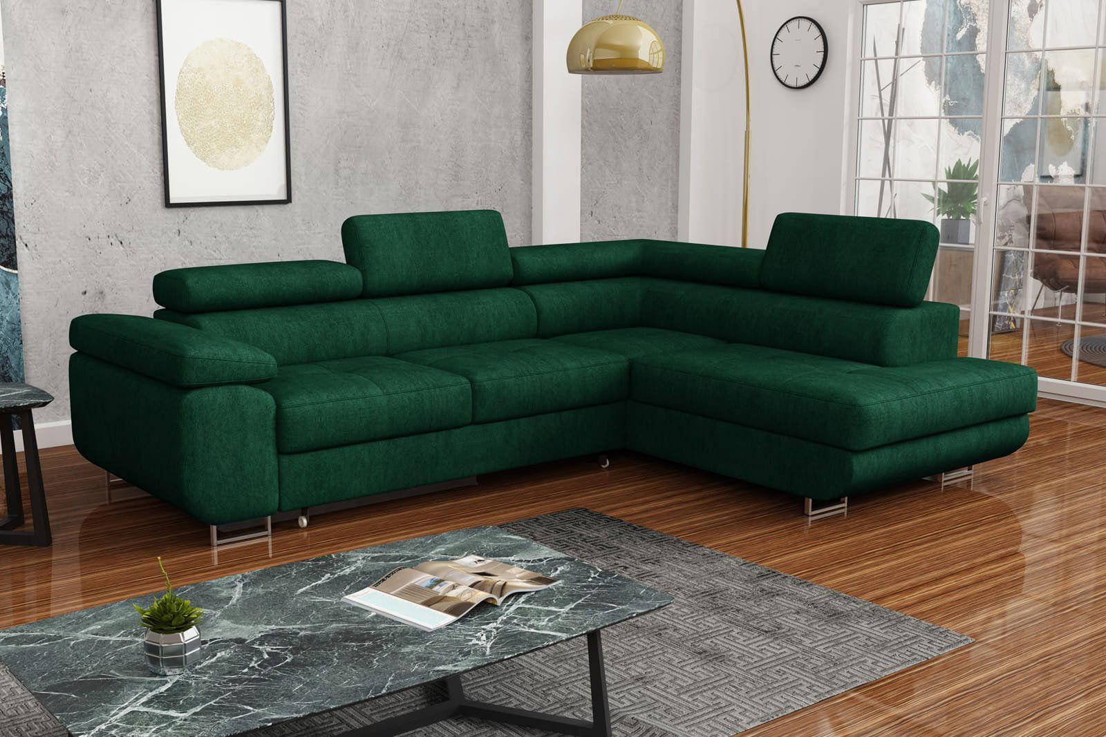 GREEN CORNER SOFA BED MONTANA 270X200 CM -  - My Sofas