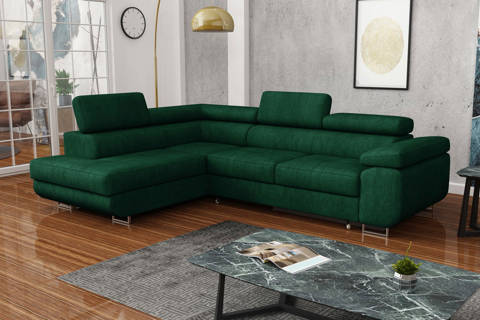 GREEN CORNER SOFA BED MONTANA 270X200 CM -  - My Sofas