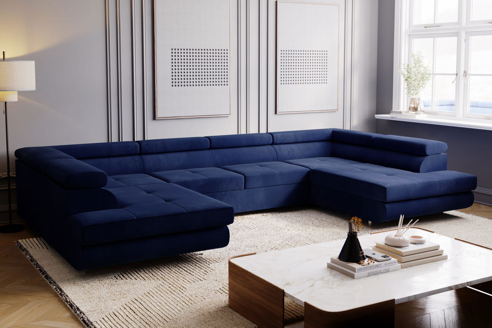 NAVY SLEEPER SOFA MONTANA XL 340X200 CM - - My Sofas