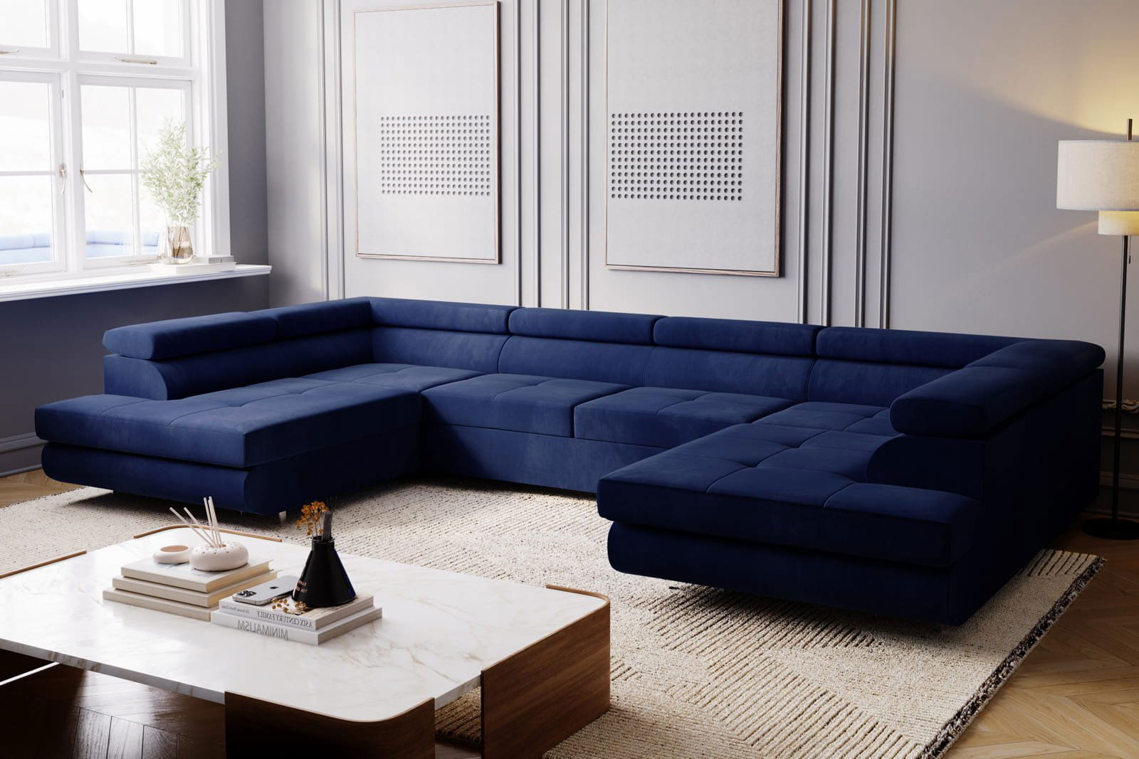 NAVY SLEEPER SOFA MONTANA XL 340X200 CM - - My Sofas