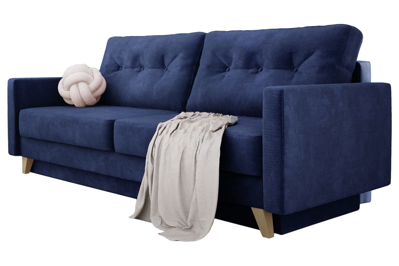NAVY SOFA BED BERGEN 215X98 CM - - My Sofas