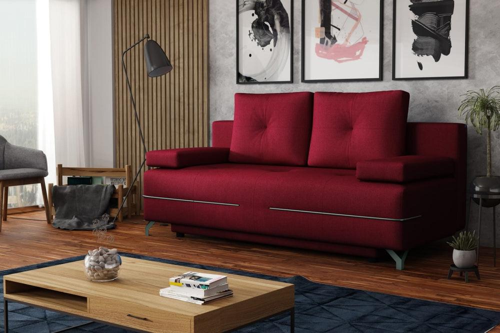 RED SOFA BED MANHATTAN 200X96 CM -  - My Sofas