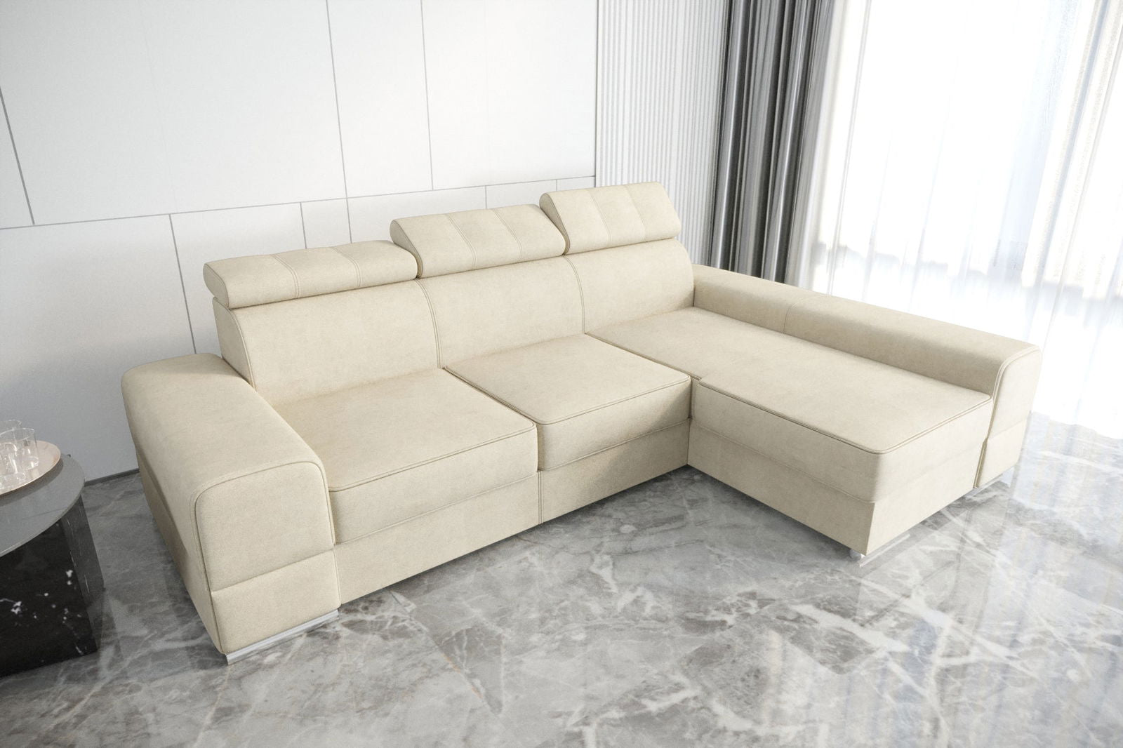 SHADES OF BEIGE CORNER SOFA BED ROYAL 295×185 - - My Sofas