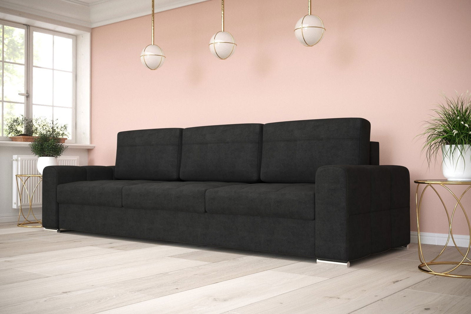 SHADES OF BLACK SOFA BED VERONA DL 250 CM - - My Sofas