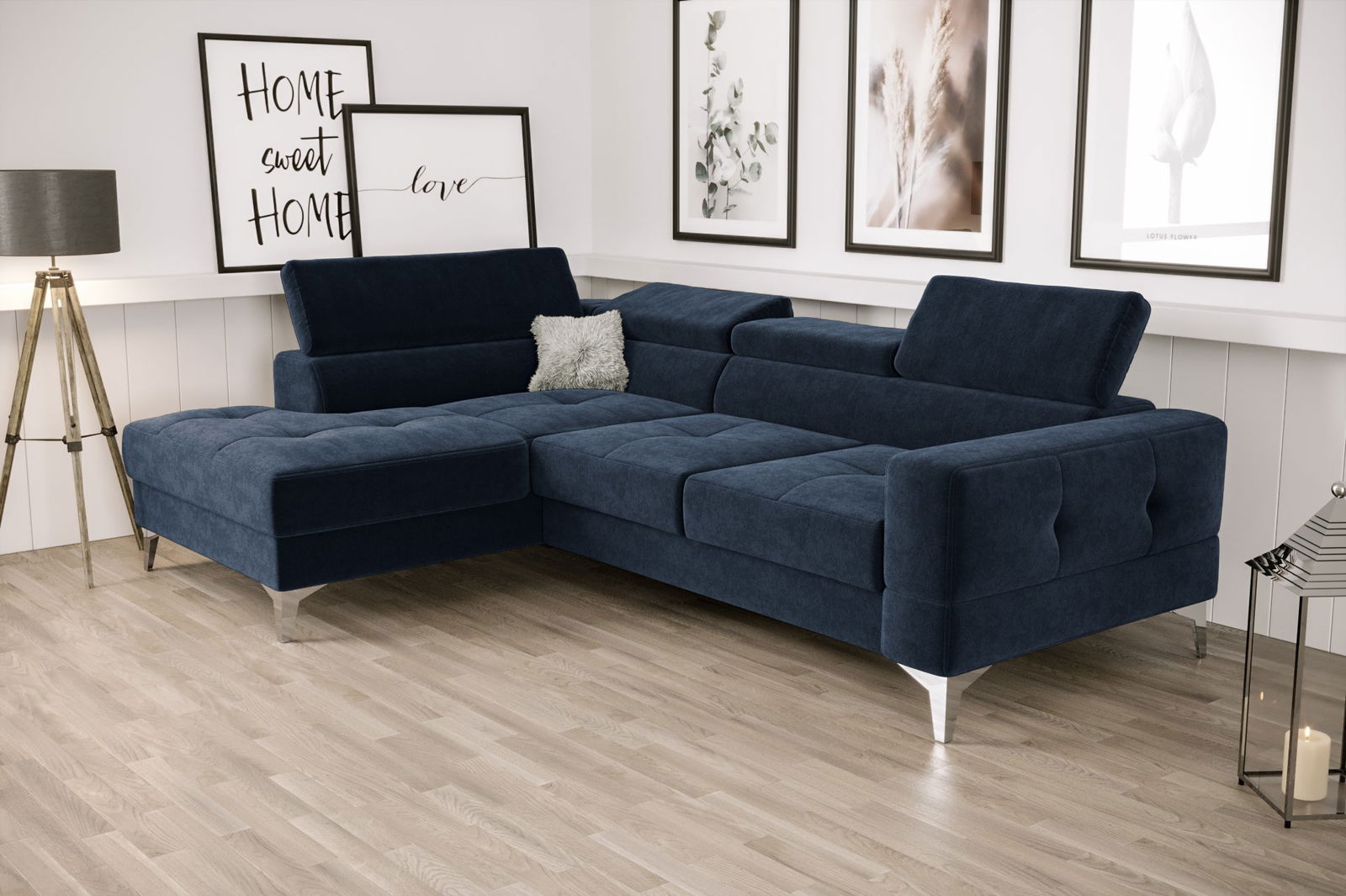 SHADES OF BLUE TOSCANIA MINI CORNER SOFA BED 170×250 CM - - My Sofas