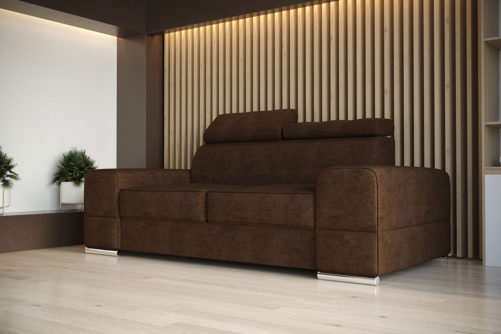 SHADES OF BROWN TWO-SEATER SOFA ROYAL II 225 CM -  - My Sofas
