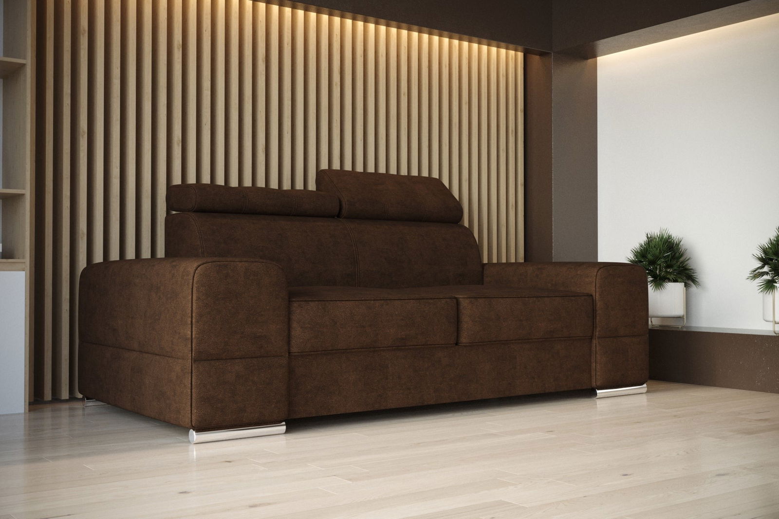 SHADES OF BROWN TWO-SEATER SOFA ROYAL II 225 CM -  - My Sofas