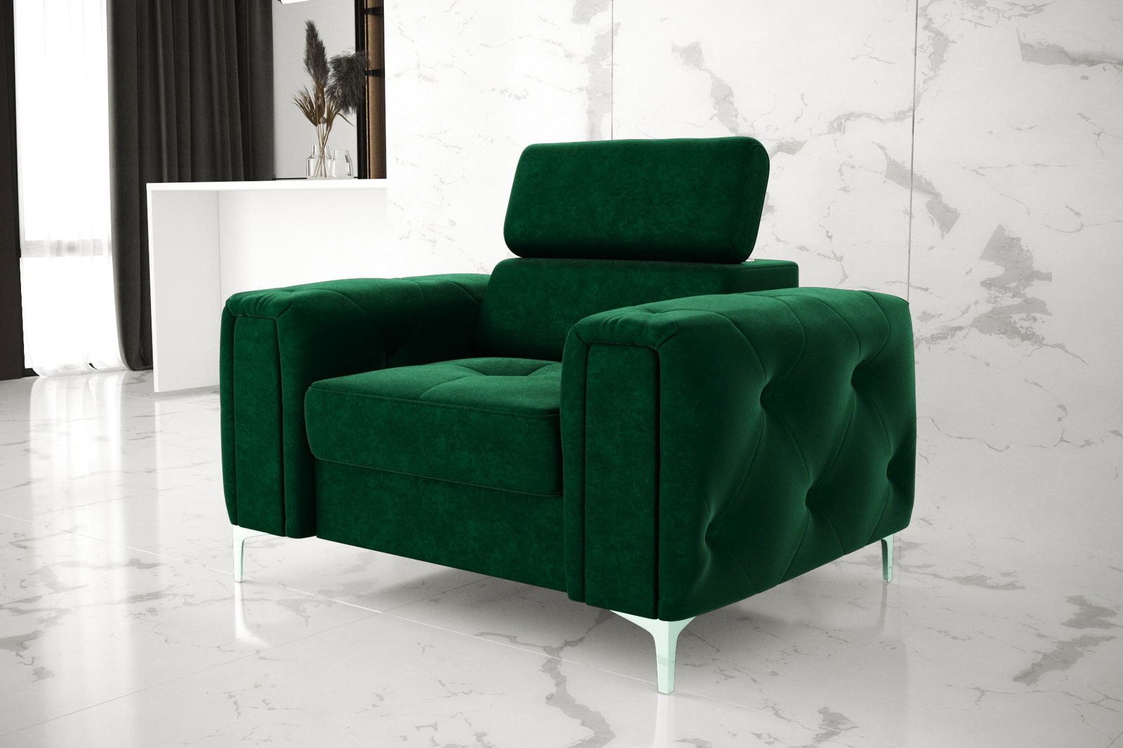 SHADES OF GREEN ARMCHAIR ORION 110 CM - - My Sofas