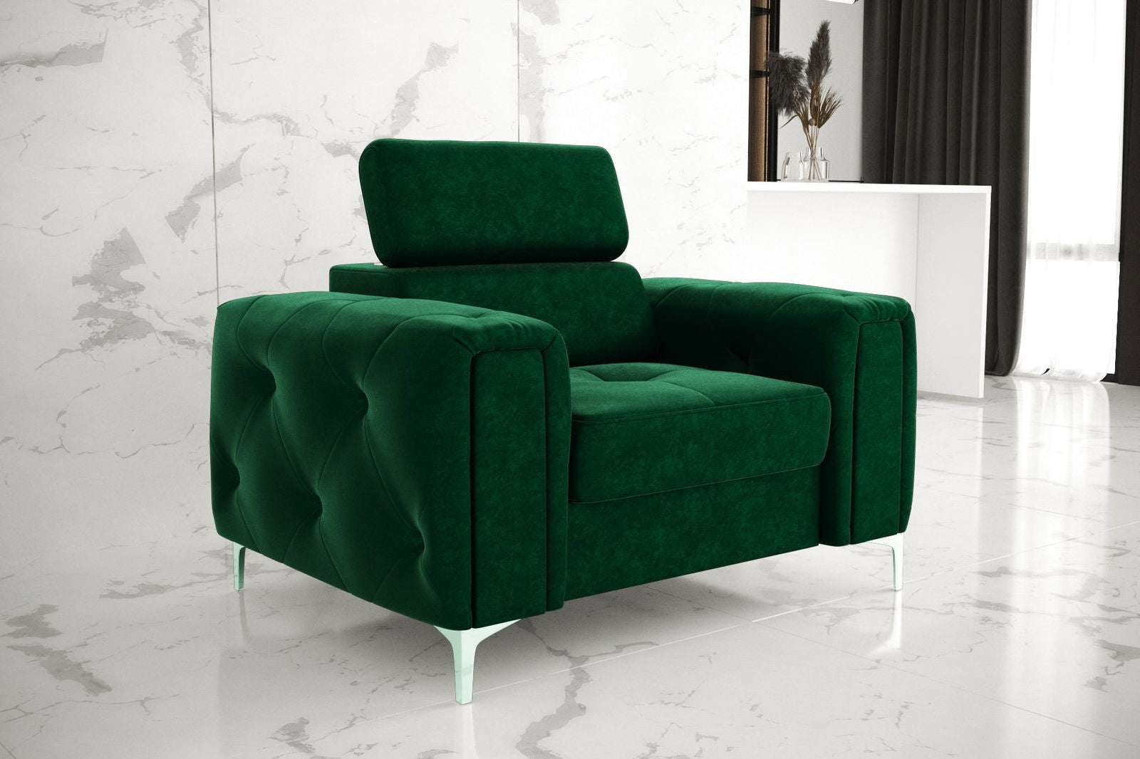 SHADES OF GREEN ARMCHAIR ORION 110 CM - - My Sofas