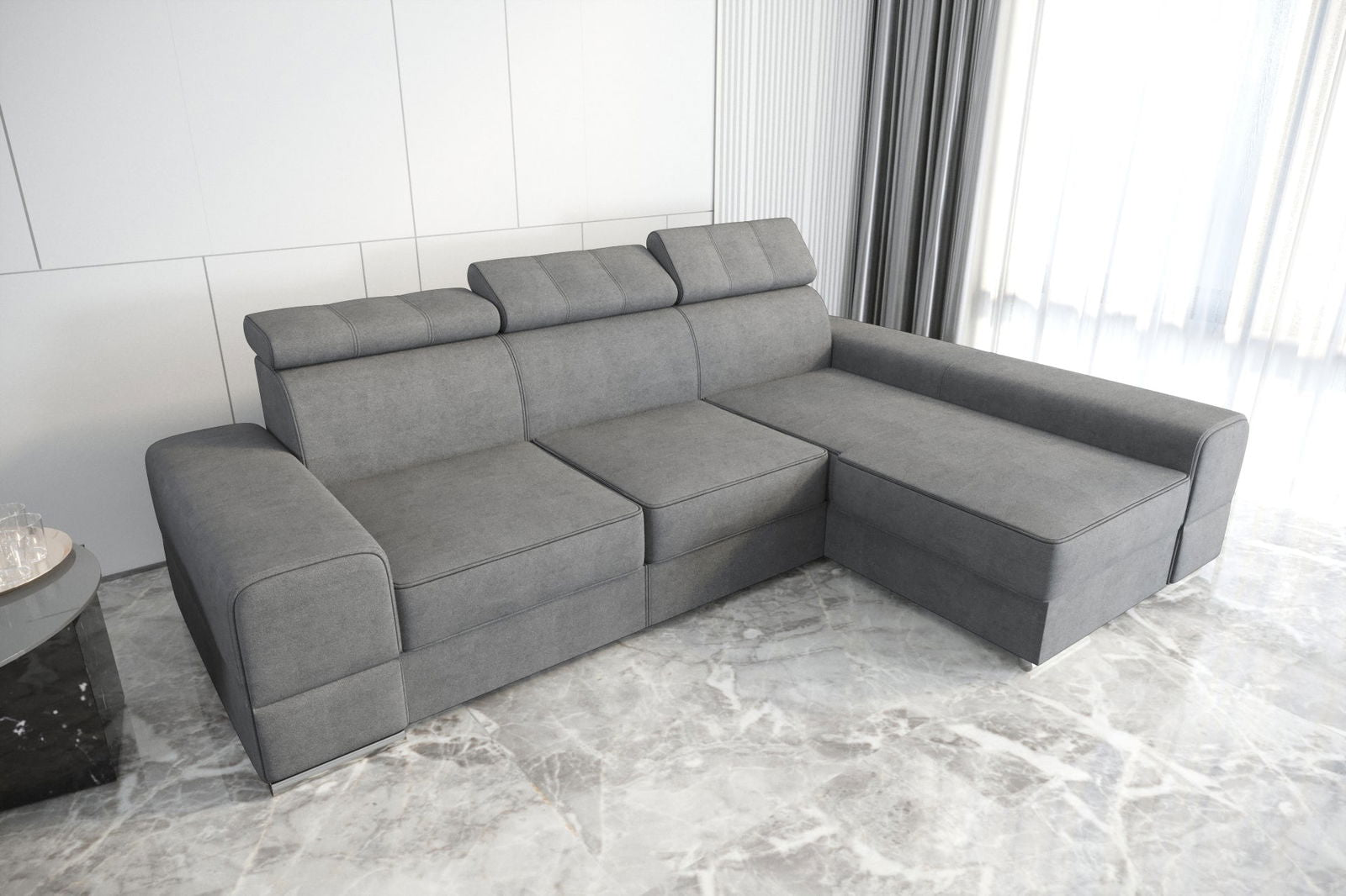 SHADES OF GREY CORNER SOFA BED ROYAL 295×185 - - My Sofas