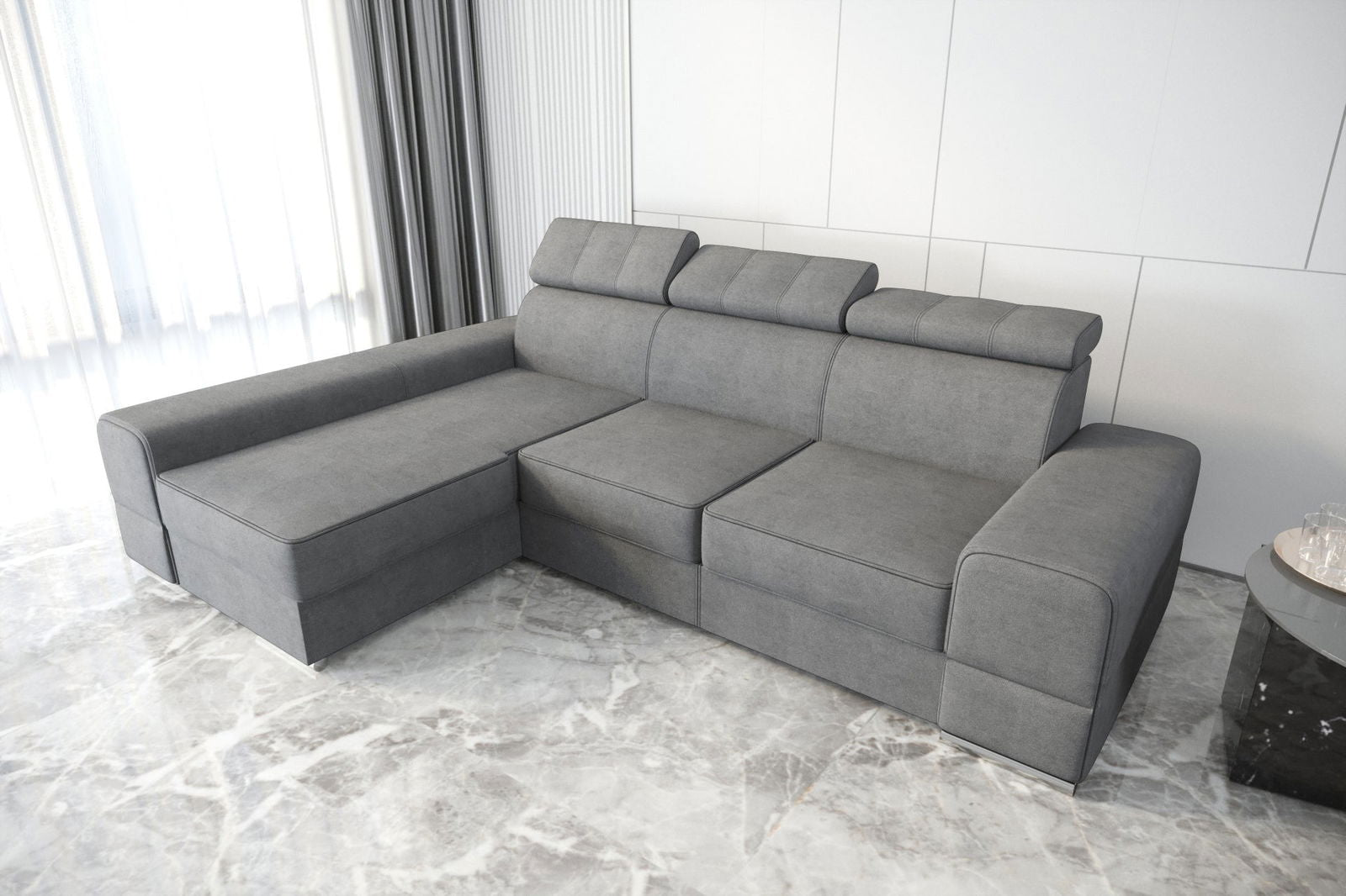 SHADES OF GREY CORNER SOFA BED ROYAL 295×185 - - My Sofas