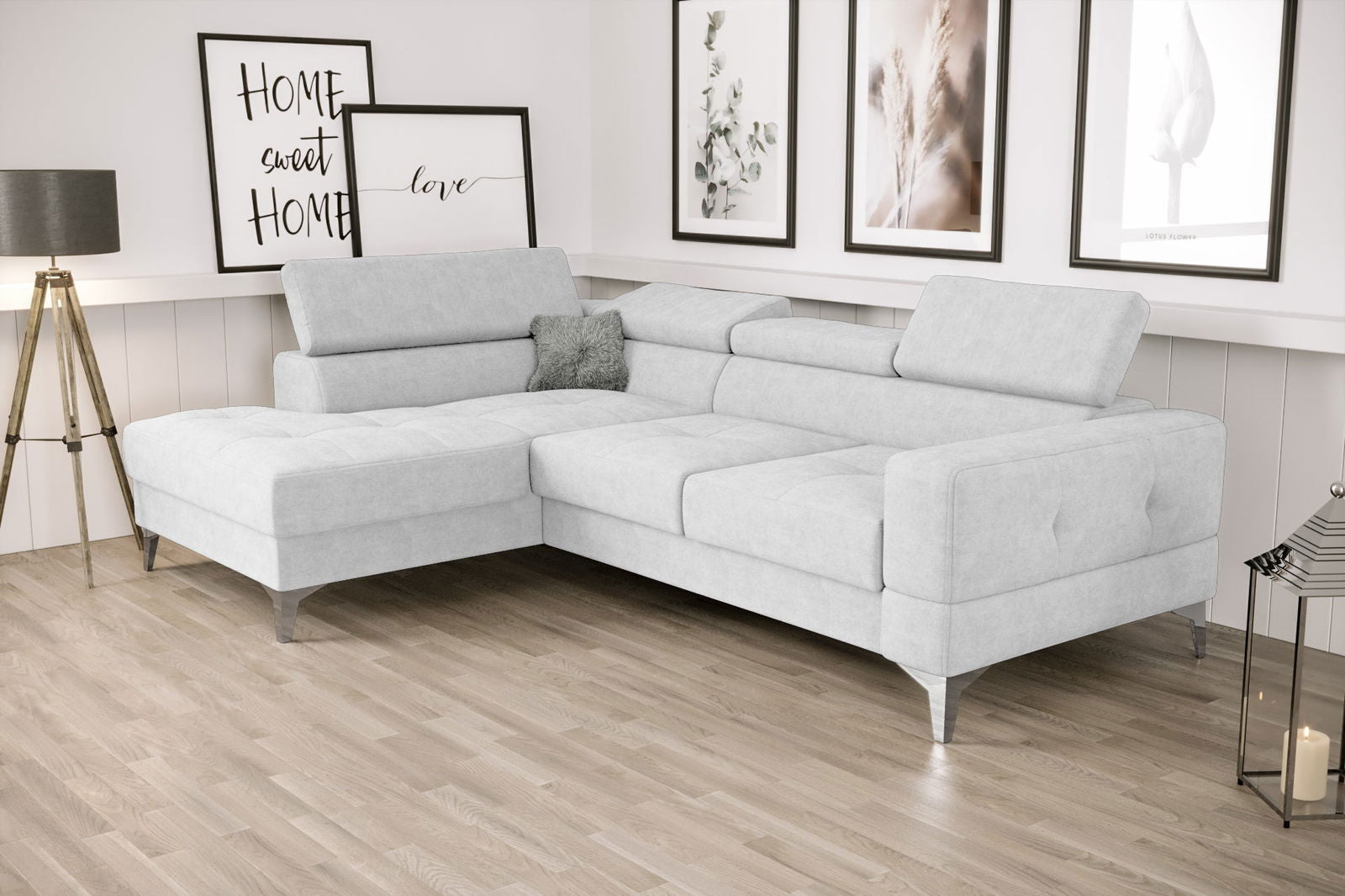 SHADES OF GREY TOSCANIA MINI CORNER SOFA BED 170×250 CM - - My Sofas