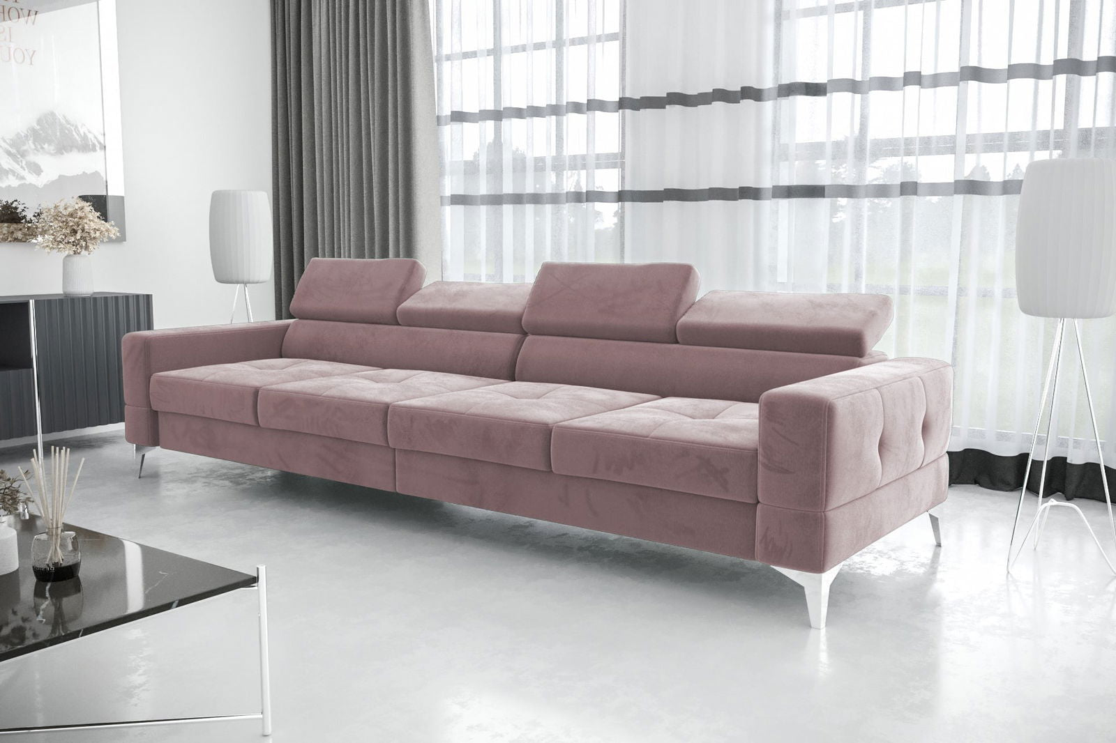 SHADES OF PINK FOUR-SEAT SOFA TOSCANIA IV 315 CM - - My Sofas