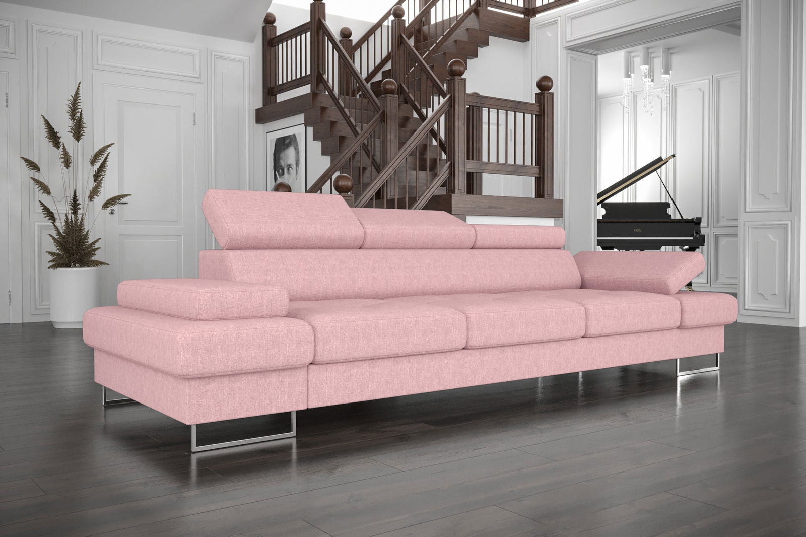 SHADES OF PINK THREE-SEATER SOFA GALAXY II 300 CM - - My Sofas