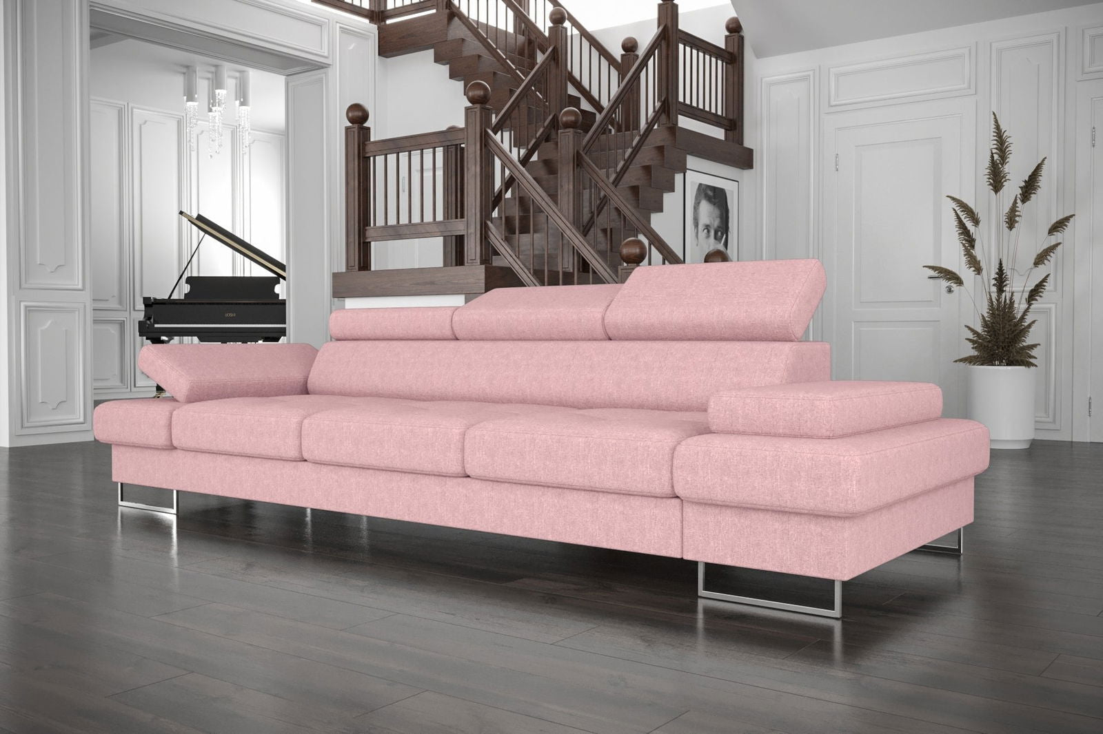 SHADES OF PINK THREE-SEATER SOFA GALAXY II 300 CM - - My Sofas