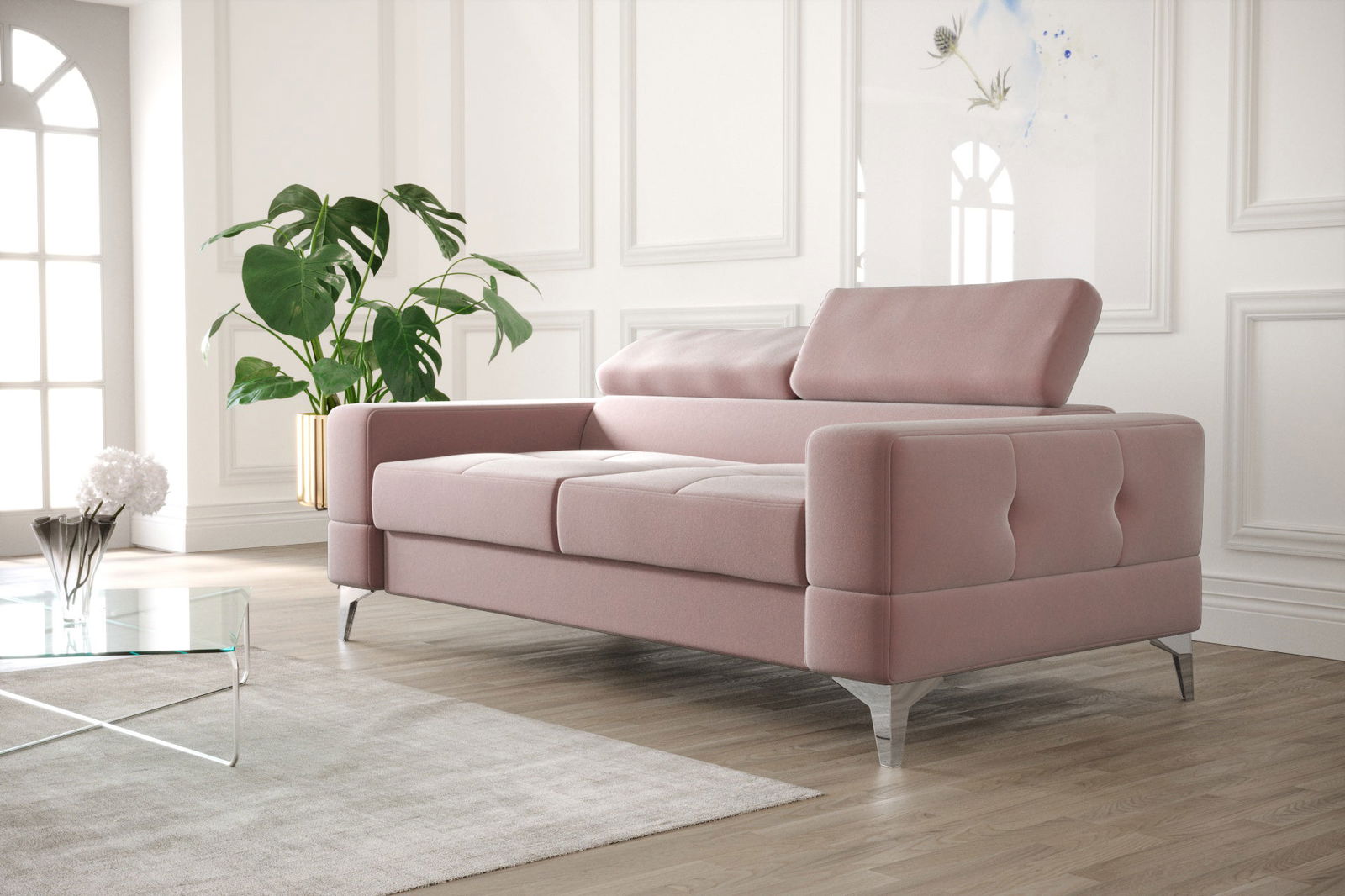 SHADES OF PINK TWO-SEATER SOFA TOSCANIA II 180 CM - - My Sofas
