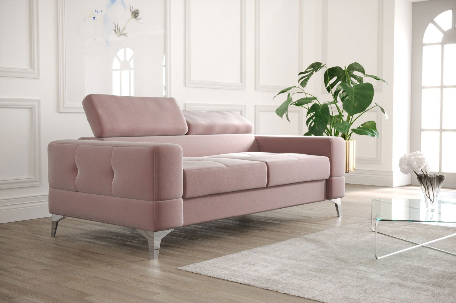 SHADES OF PINK TWO-SEATER SOFA TOSCANIA II 180 CM - - My Sofas