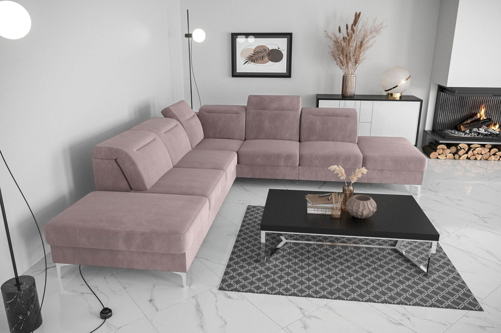 SHADES OF PURPLE CORNER SOFA BED OSLO MAX 295×295 - - My Sofas