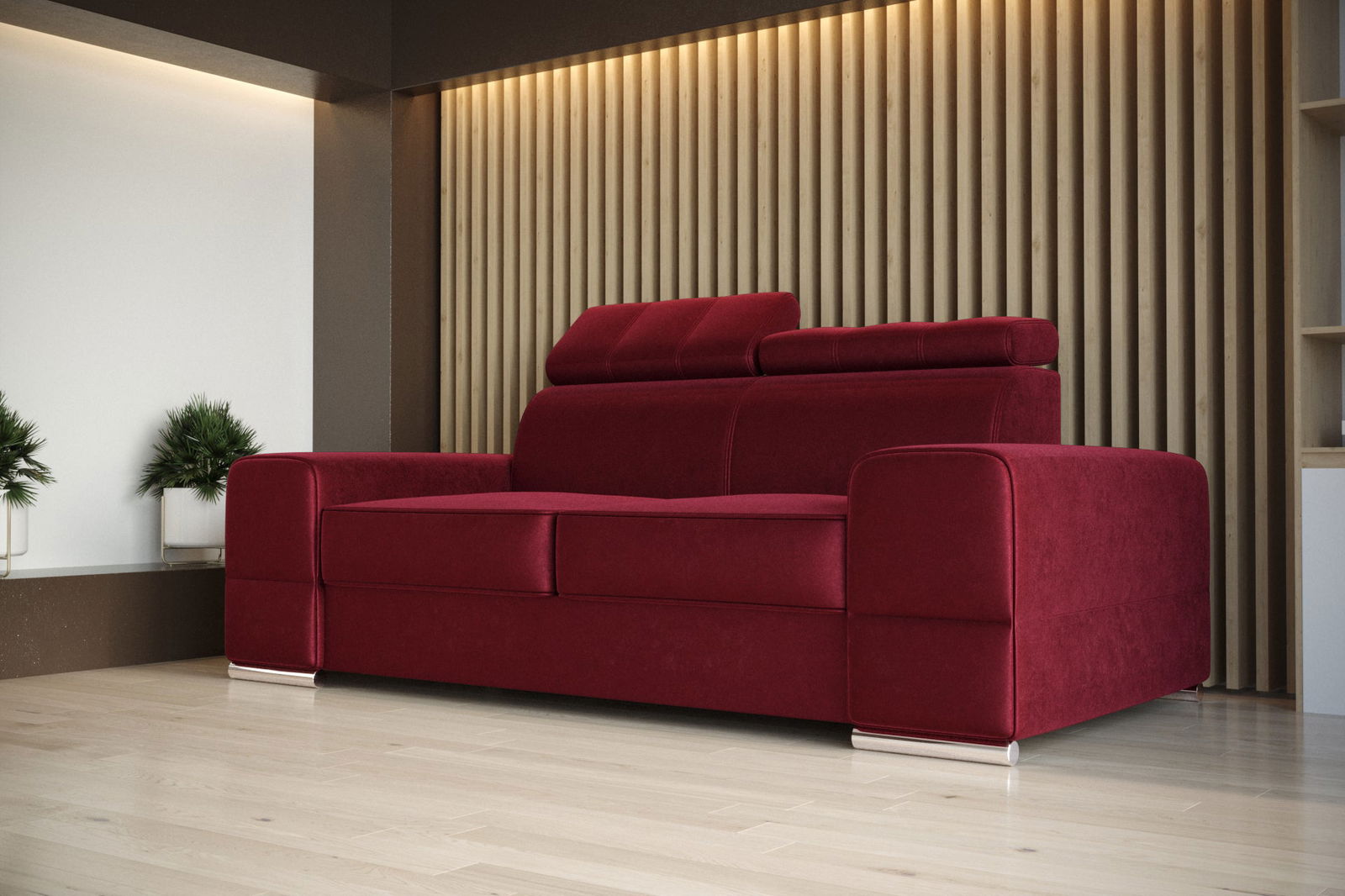SHADES OF RED TWO-SEATER SOFA ROYAL II 225 CM - - My Sofas