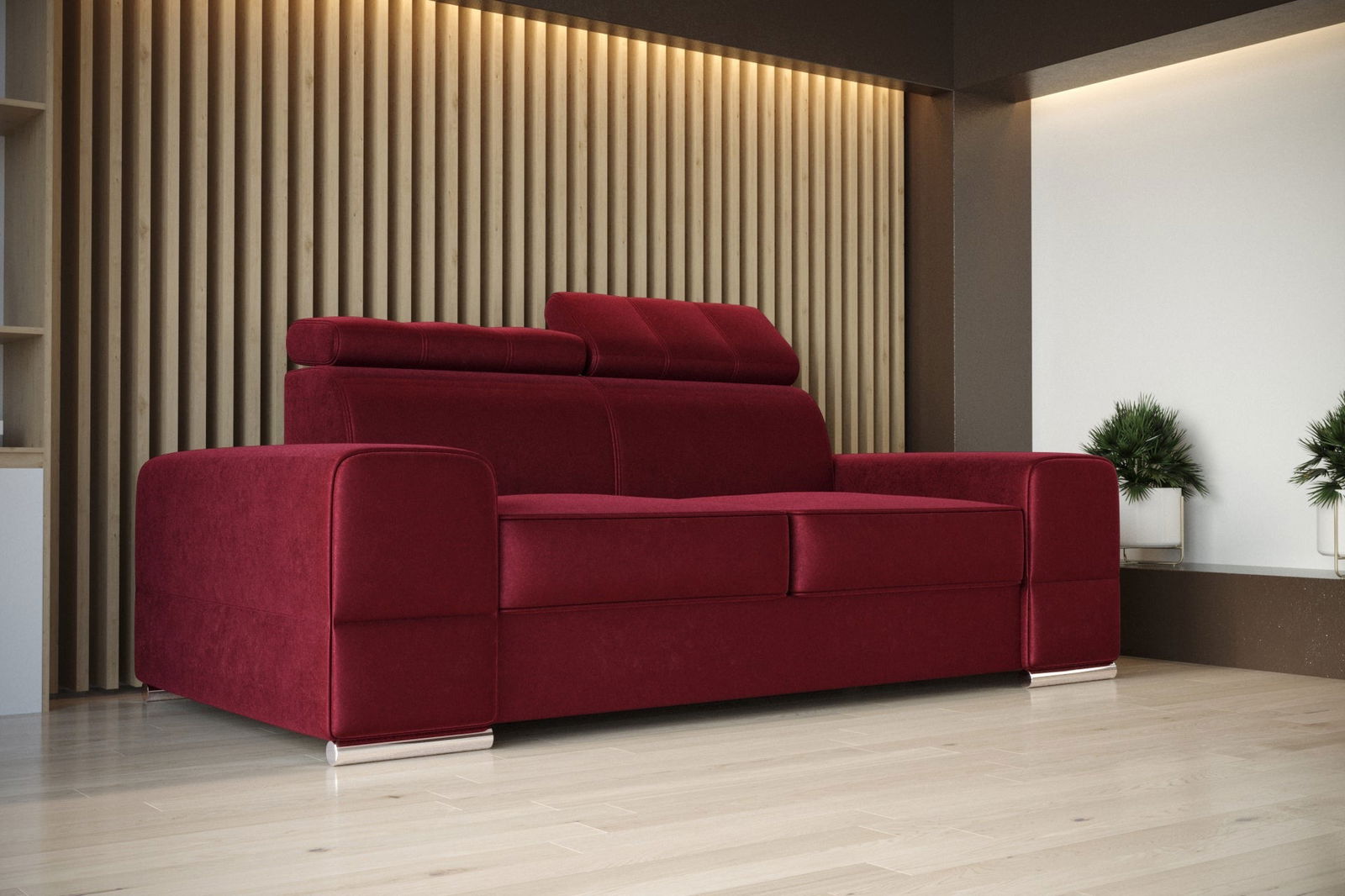 SHADES OF RED TWO-SEATER SOFA ROYAL II 225 CM - - My Sofas