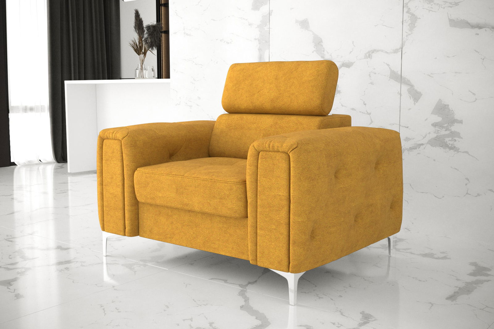 SHADES OF YELLOW ARMCHAIR ORION 110 CM - - My Sofas