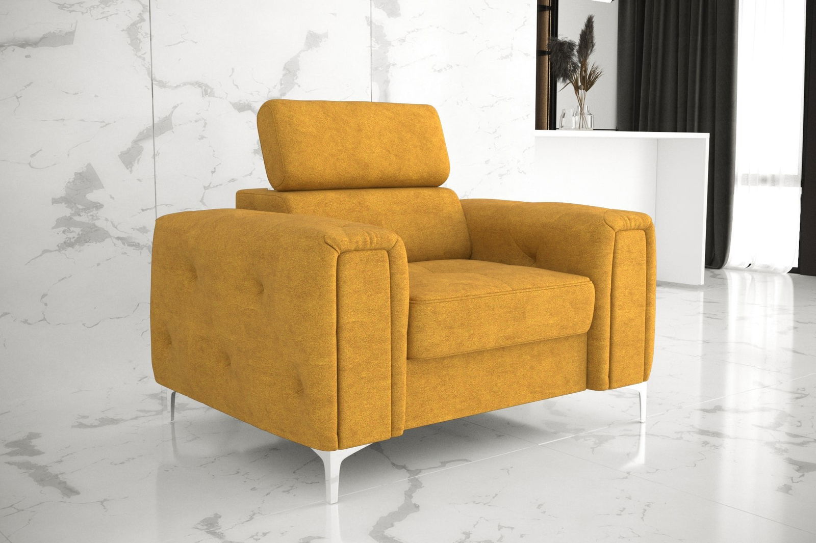 SHADES OF YELLOW ARMCHAIR ORION 110 CM - - My Sofas
