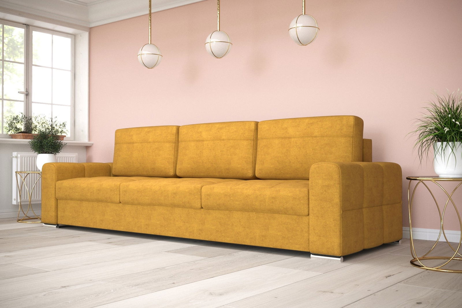SHADES OF YELLOW SOFA BED VERONA DL 250 CM - - My Sofas