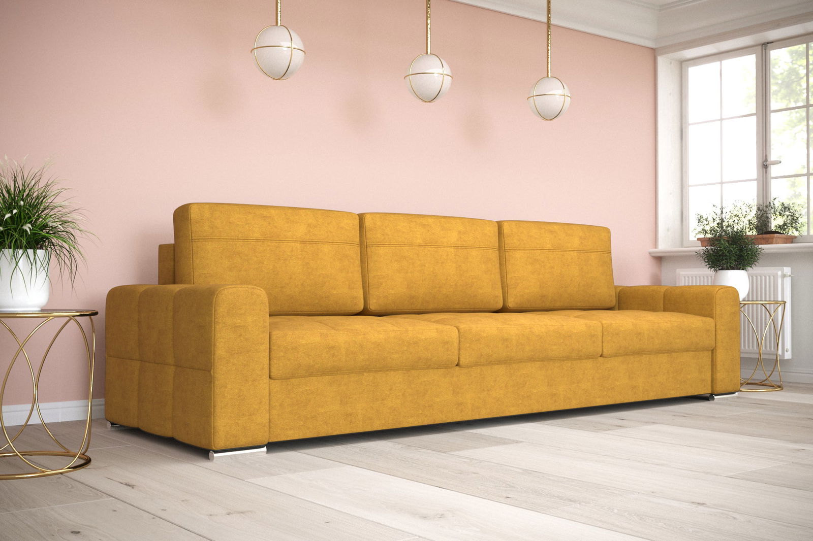 SHADES OF YELLOW SOFA BED VERONA DL 250 CM - - My Sofas