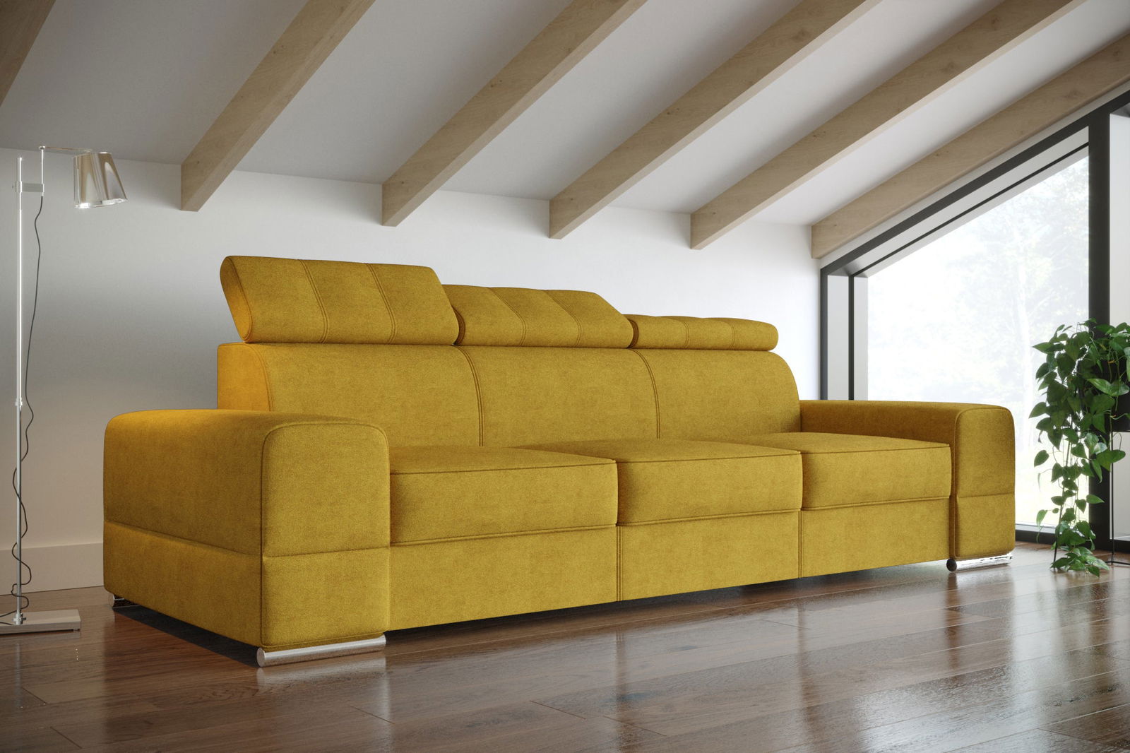 SHADES OF YELLOW THREE-SEATER SOFA ROYAL III 295 CM - - My Sofas