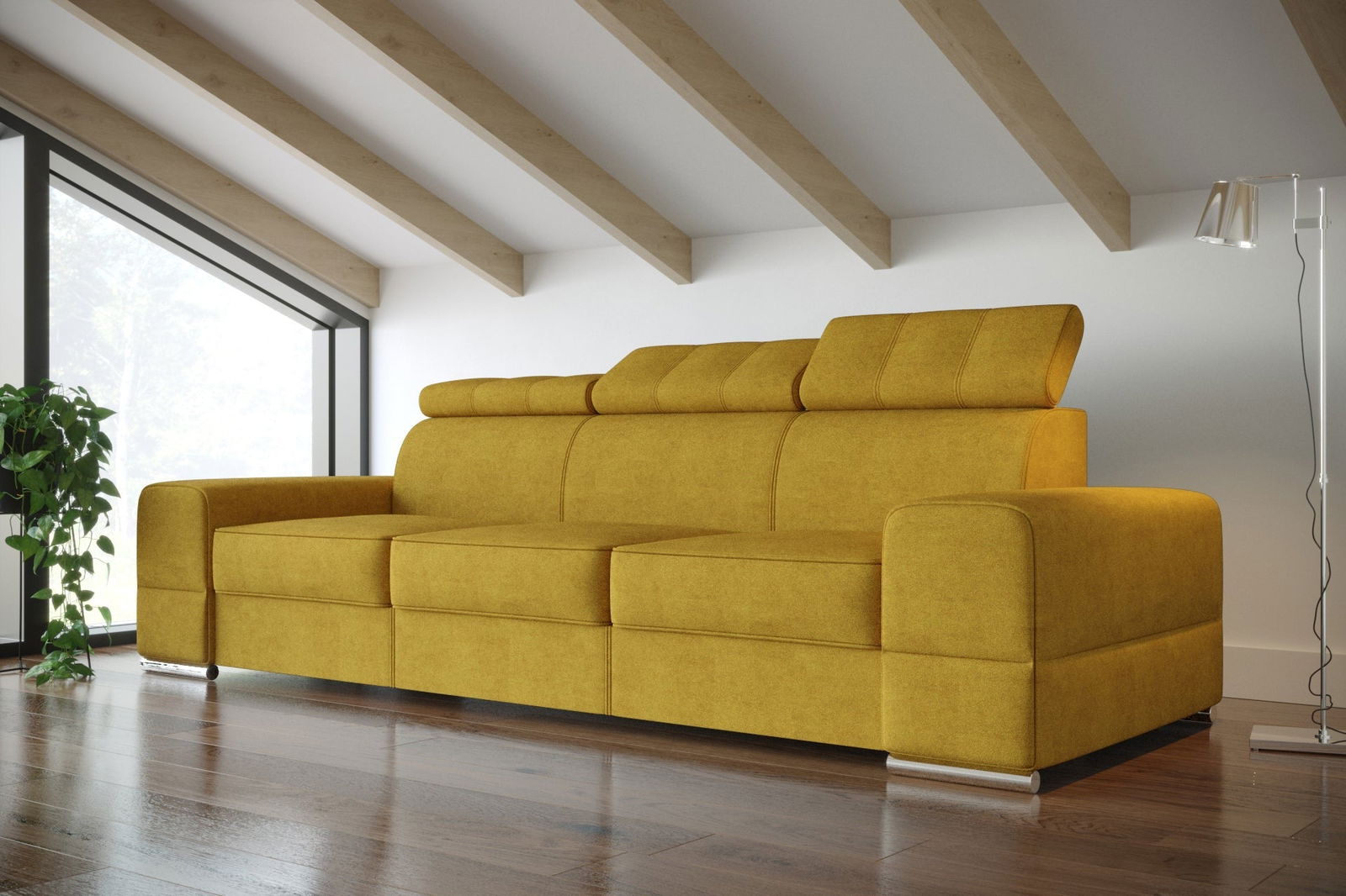 SHADES OF YELLOW THREE-SEATER SOFA ROYAL III 295 CM - - My Sofas