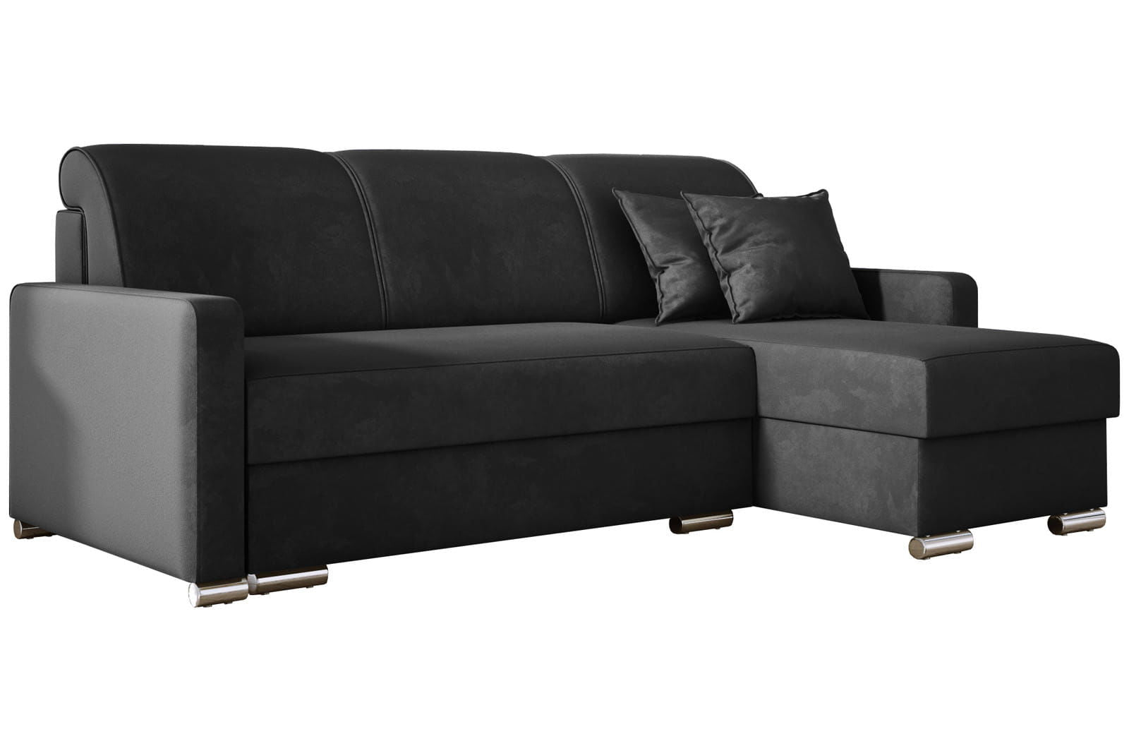 DARK GREY CORNER SOFA BED LUNA MINI 225X145 CM -  - My Sofas 