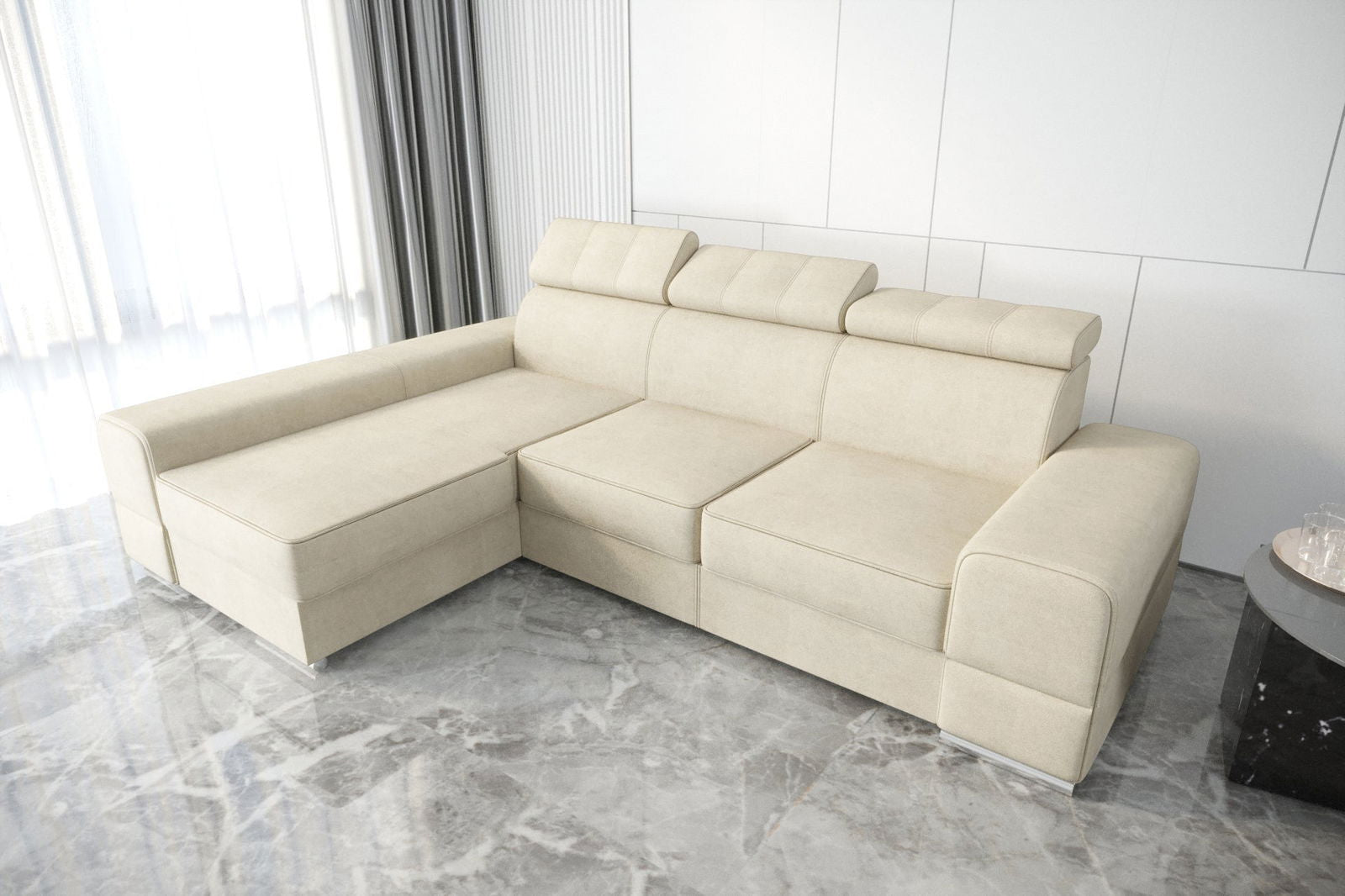 SHADES OF BEIGE CORNER SOFA BED ROYAL 295×185 -  - My Sofas 