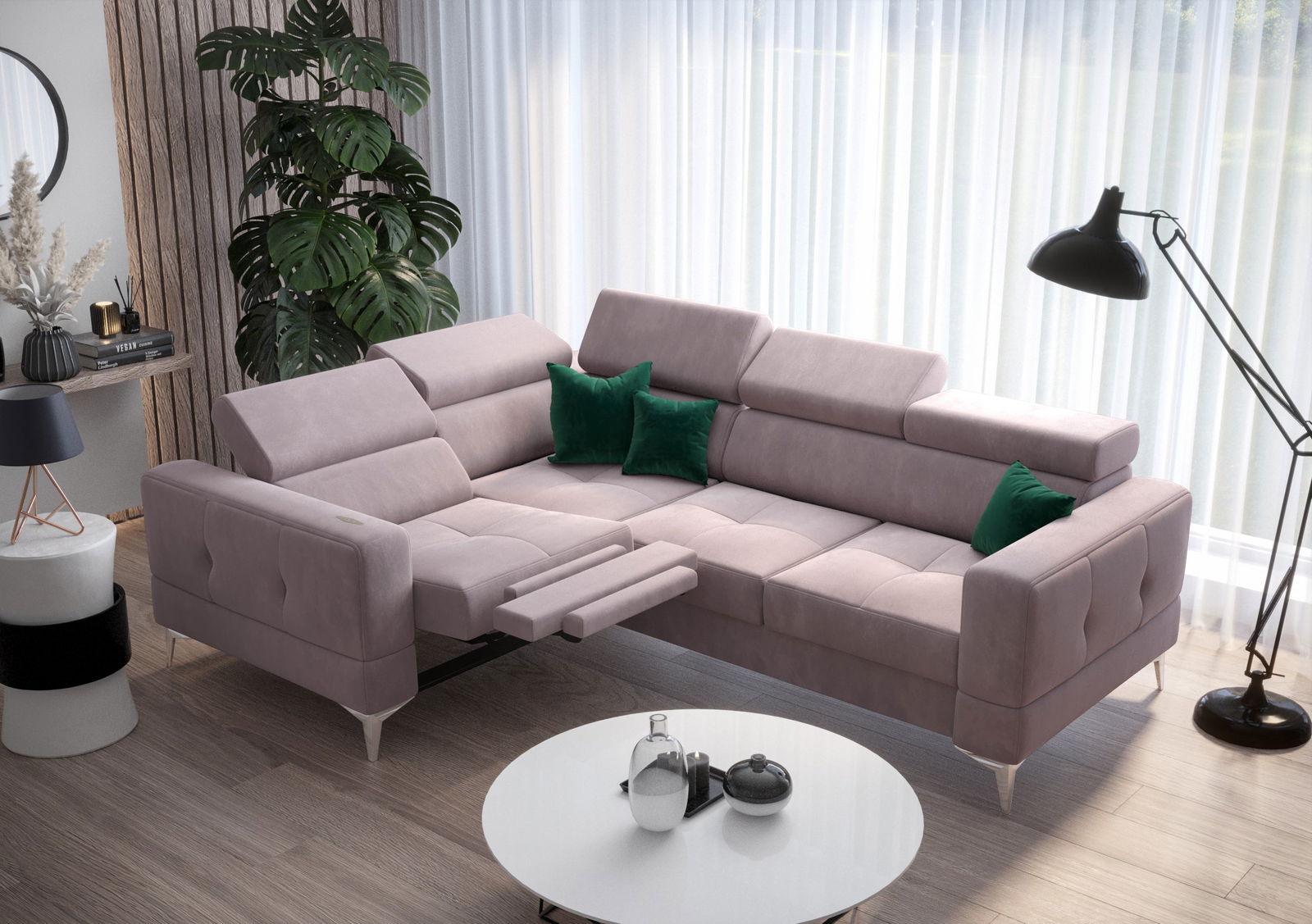 SHADES OF PURPLE TOSCANIA RELAX CORNER SOFA BED 185X250 -  - My Sofas 