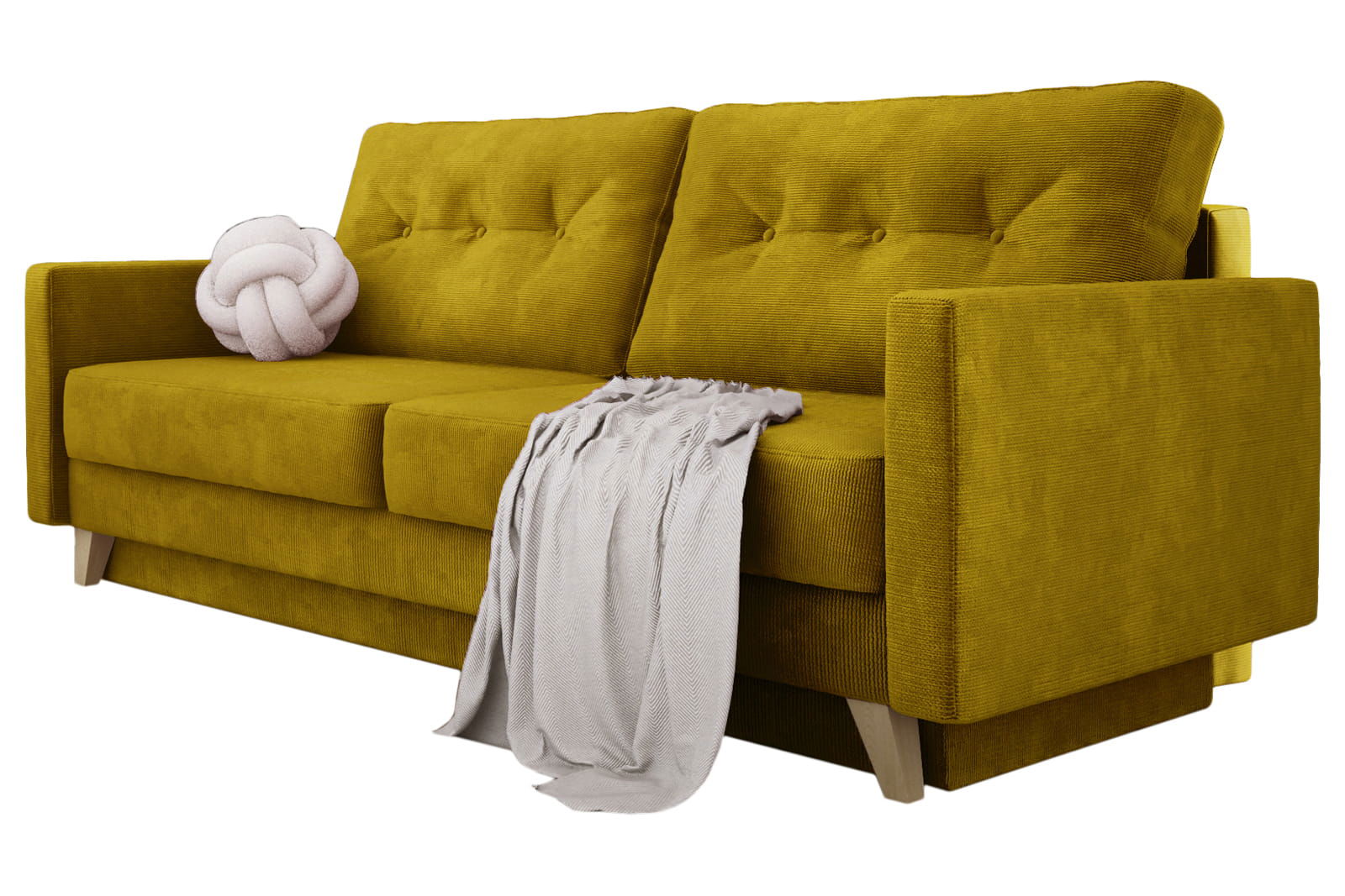 YELLOW SOFA BED BERGEN 215X98 CM -  - My Sofas 